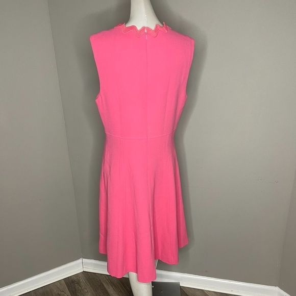 NWT Lela Rose Wave-Trimmed Stretch-Wool Dress Size 12 $1490 - Picture 10 of 13